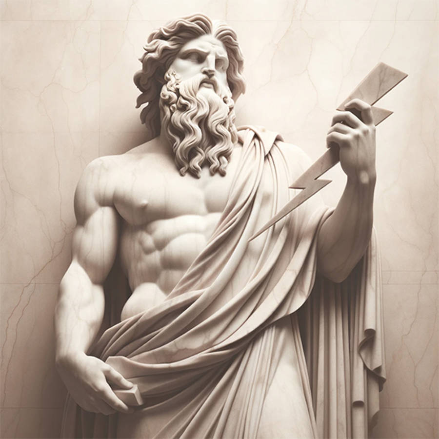 Zeus: dios griego (el señor del cielo y el rey de los dioses)