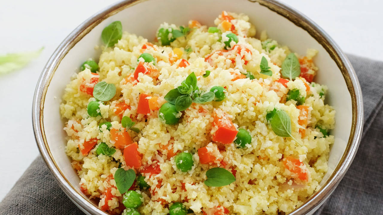 arroz coliflor con verduras