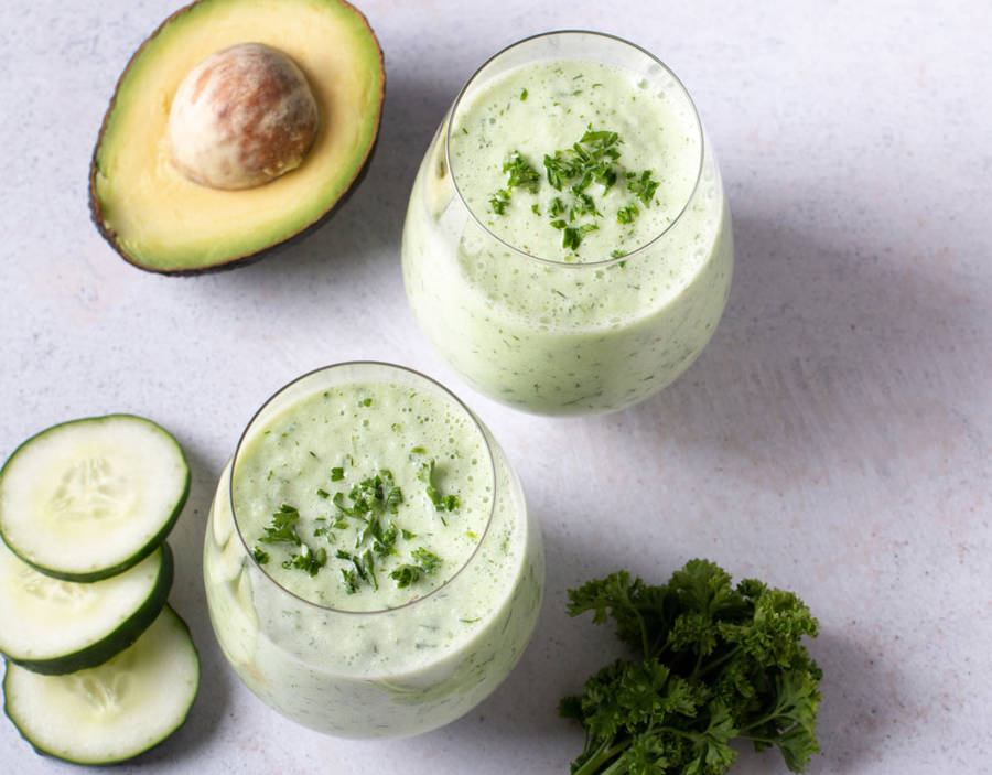 Gazpacho de pepino y aguacate