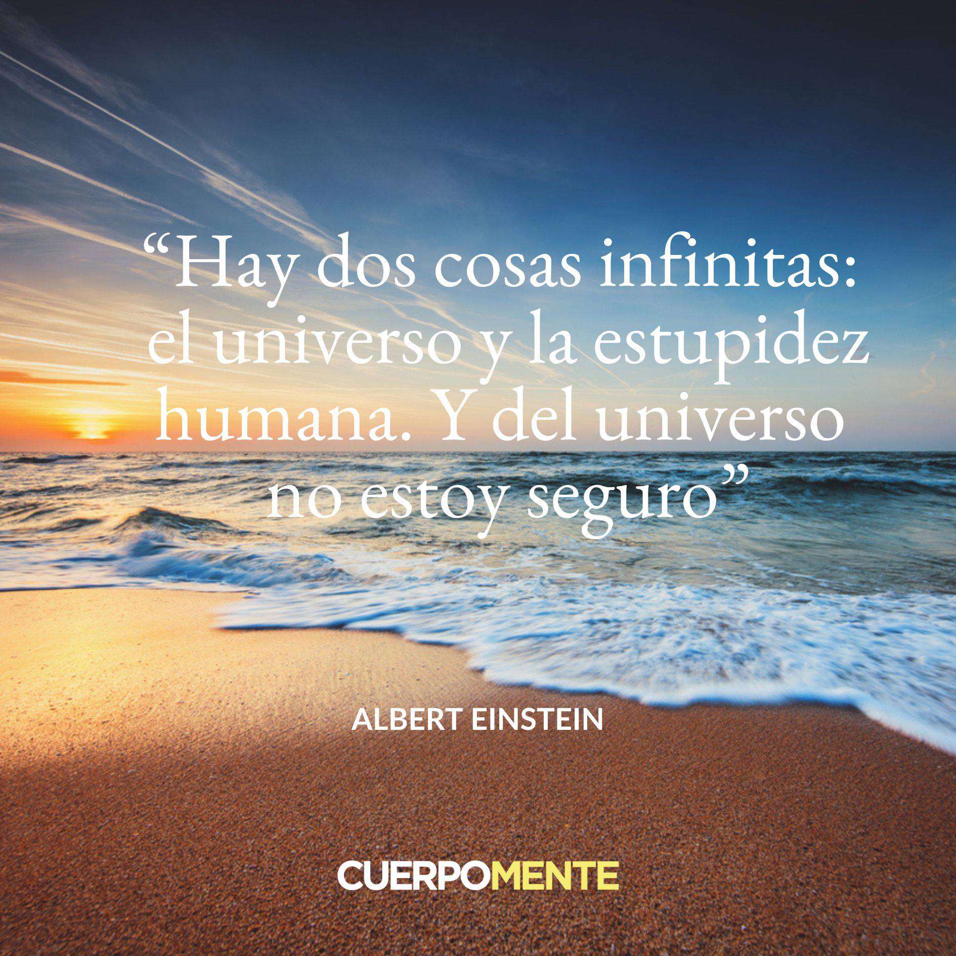 12. “Hay dos cosas infinitas: el universo y la estupidez humana. Y del universo no estoy seguro.”