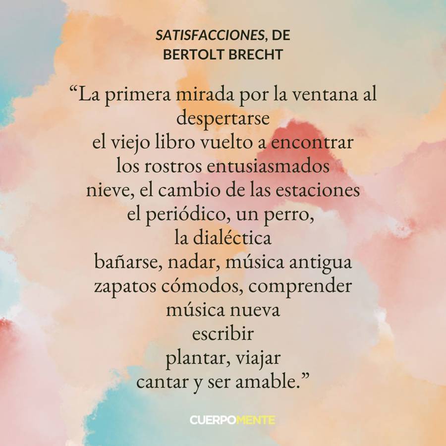 Poema Satisfacciones, de Bertolt Brecht