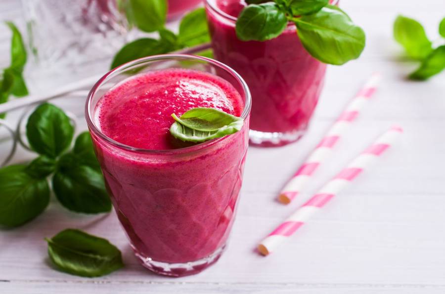 Smoothie de fresas y espinacas