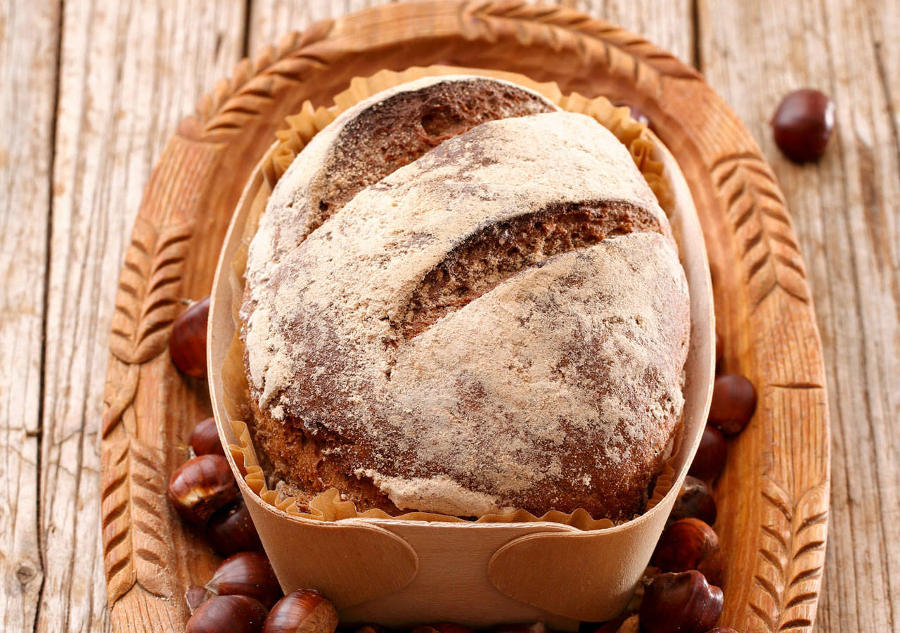 Pan de harina de castaña