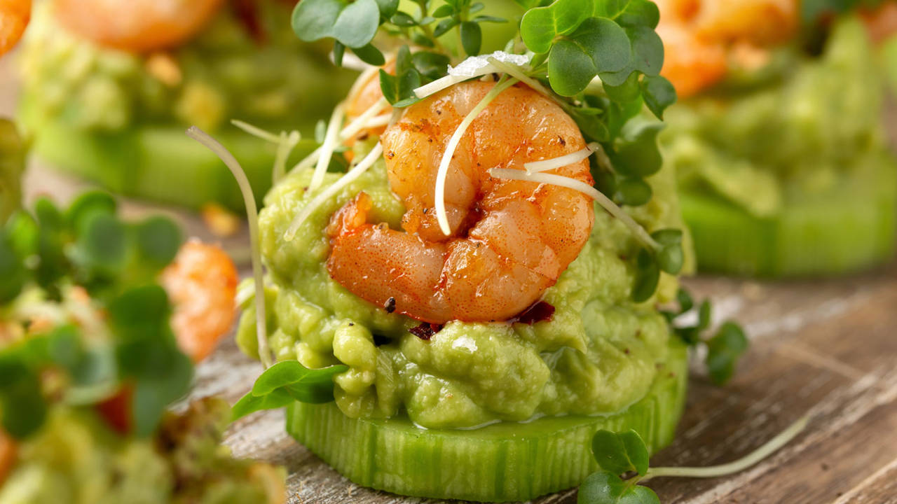 canape con guacamole 