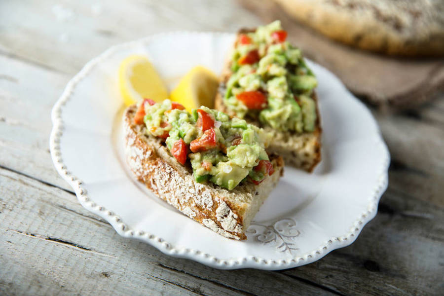 tostada de guacamole 