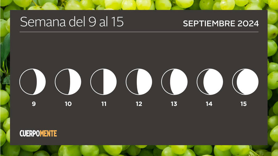 Luna hoy calendario lunar 9 al 15 septiembre 2024