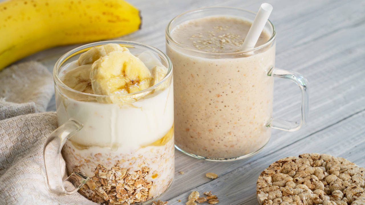 Batido de plátano y avena