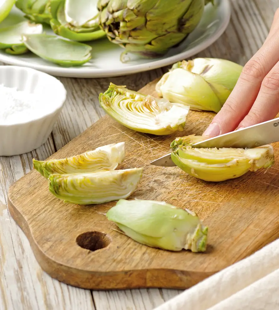 Ensalada árabe con alcachofas