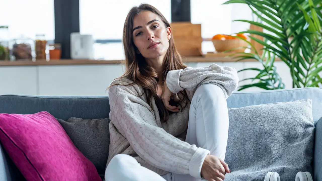 MUJER EN EL SOFA