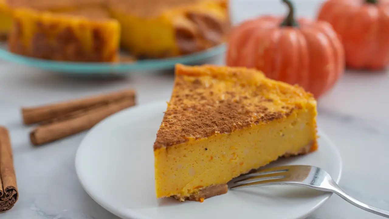 Tarta de queso de calabaza