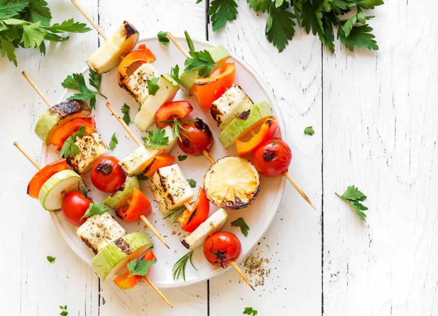 Canapés con verduras cocidas