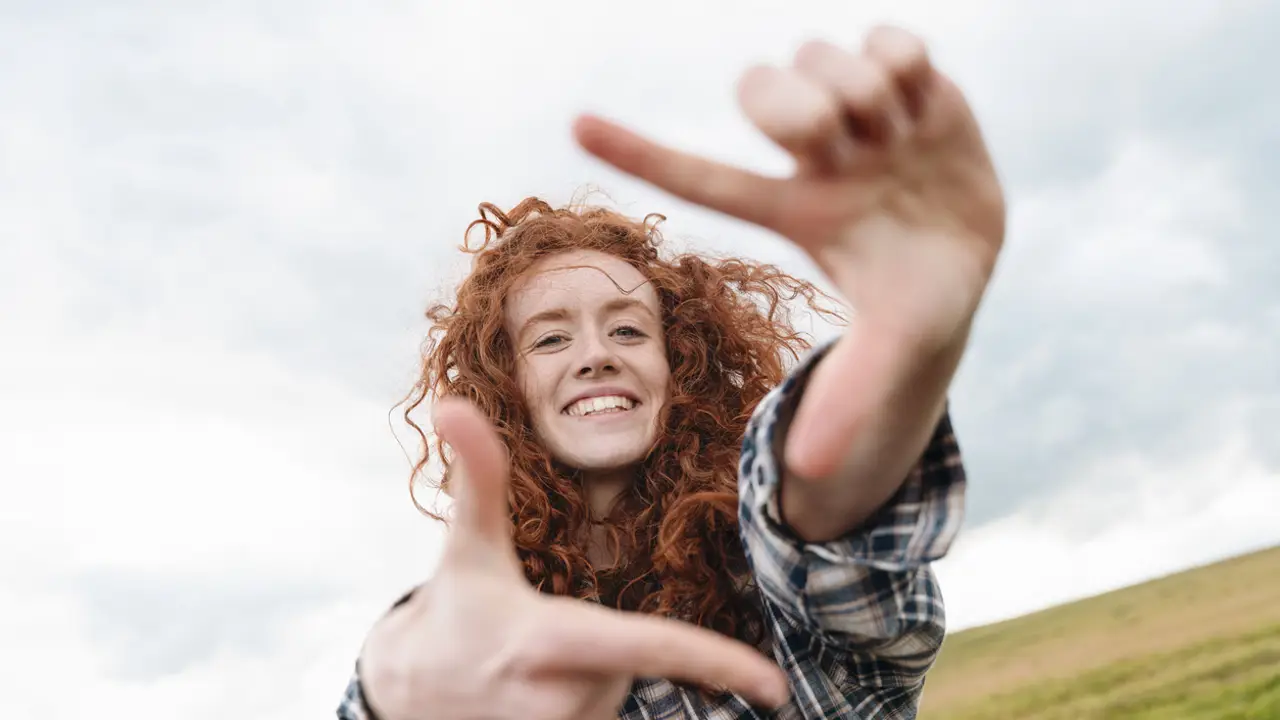 mujer feliz