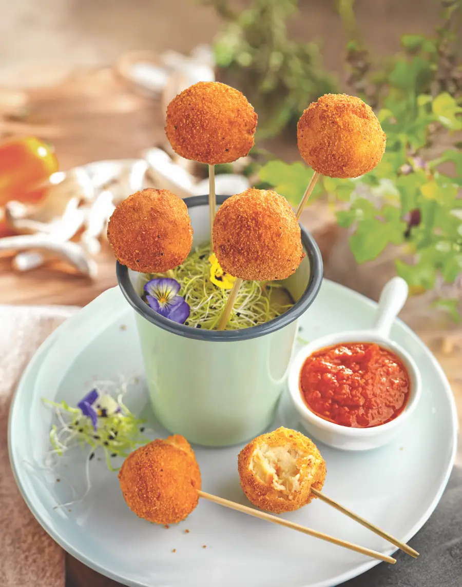 Croquetas de alubias con espelta y zanahoria