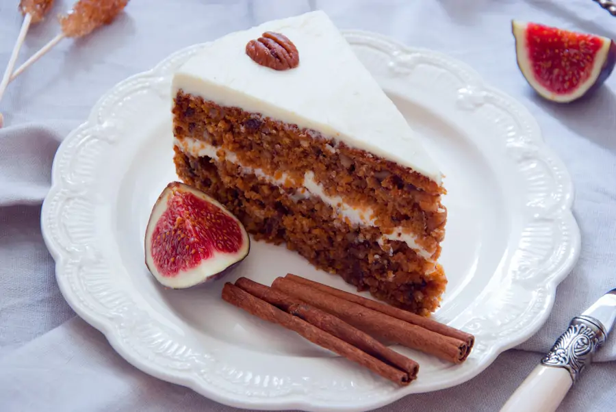 Tarta de zanahorias con higos