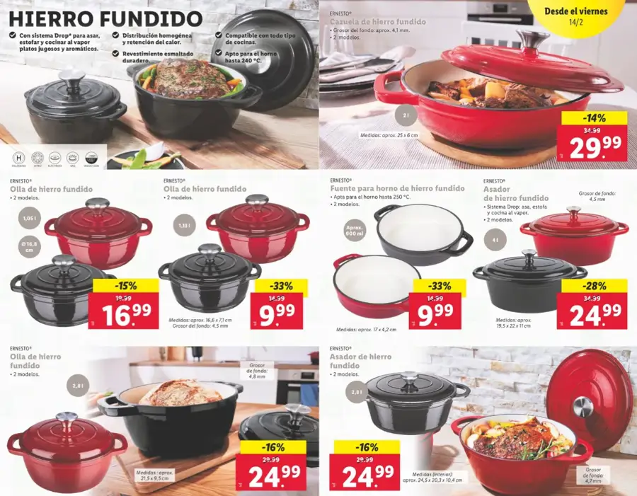 menaje de hierro fundido de lidl