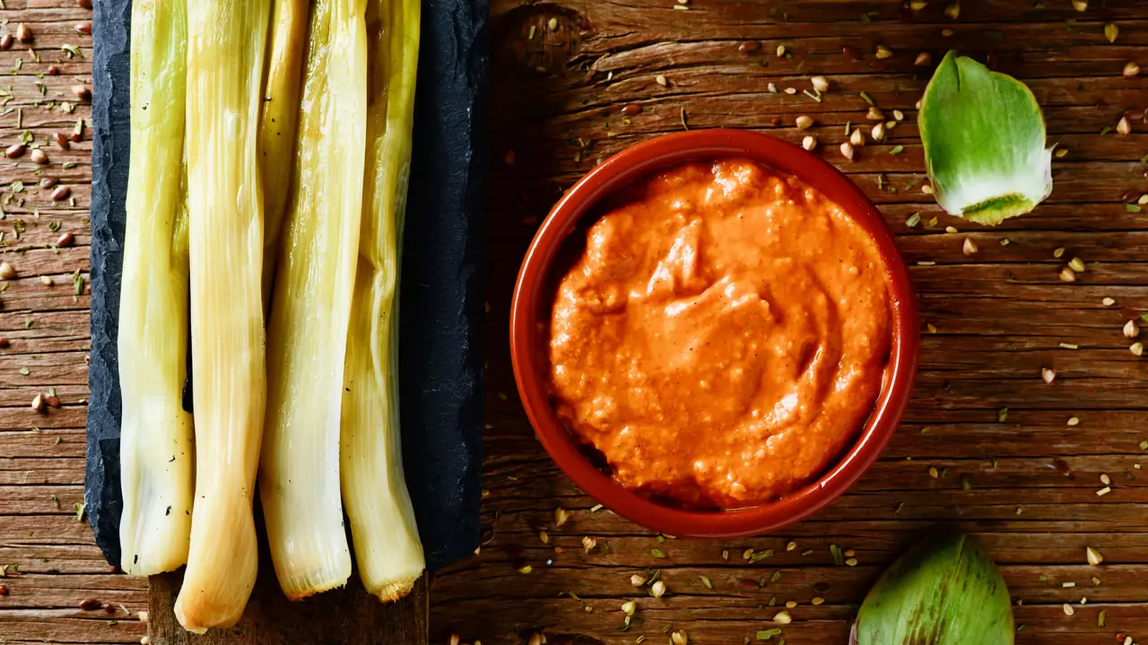 calçots en freidora de aire