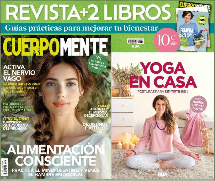 Cartón Cuerpomente tripack Libro Yoga + Comprar bien