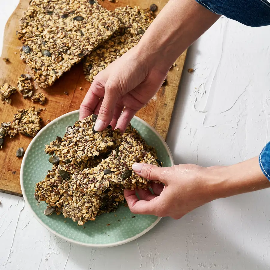 Crackers de semillas para fase folicular