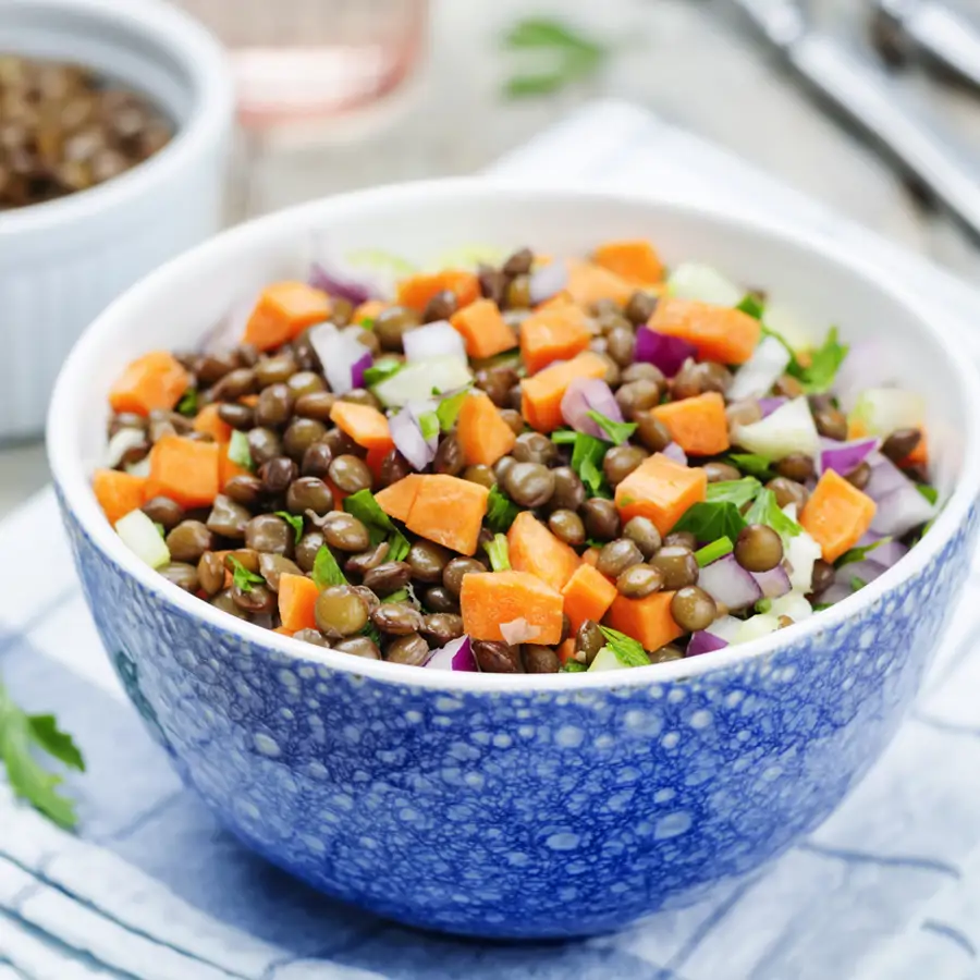 Ensalada de lentejas de bote con vinagreta: una receta fácil, rápida, sana y deliciosa