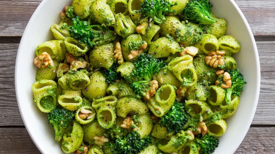 Pasta con salsa de tallo de brócoli