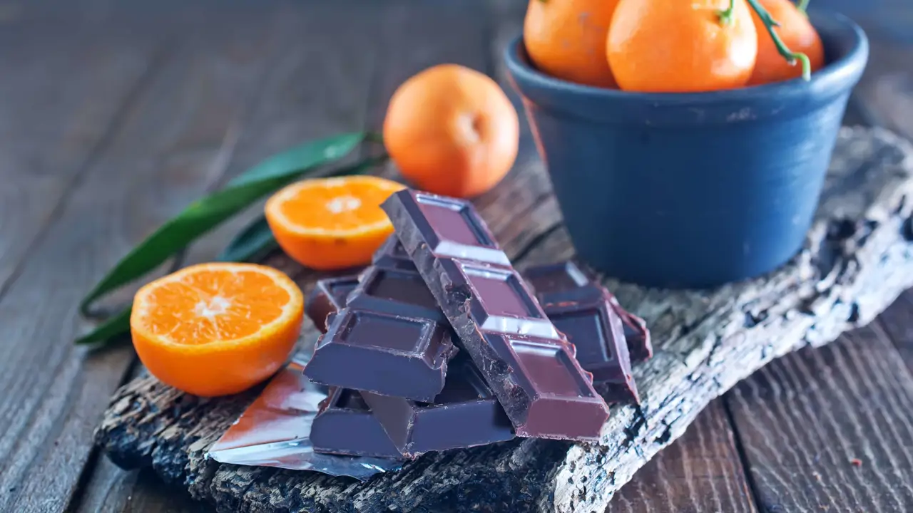 mandarina y chocolate negro