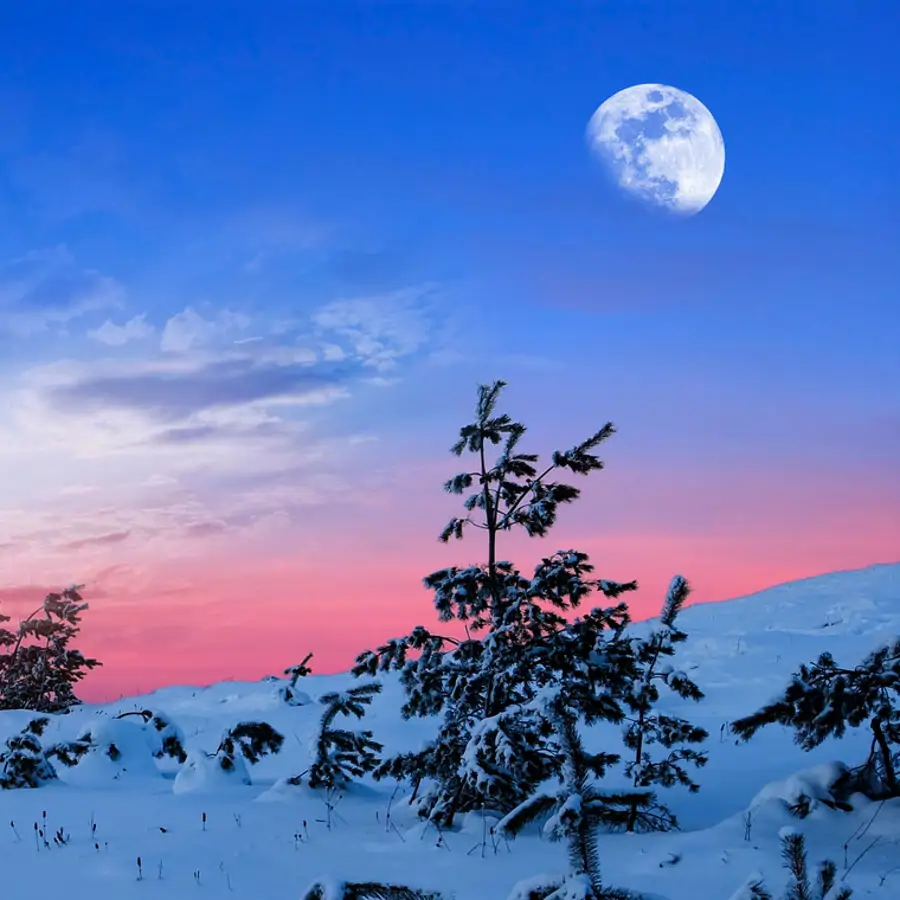 luna creciente gibosa invierno