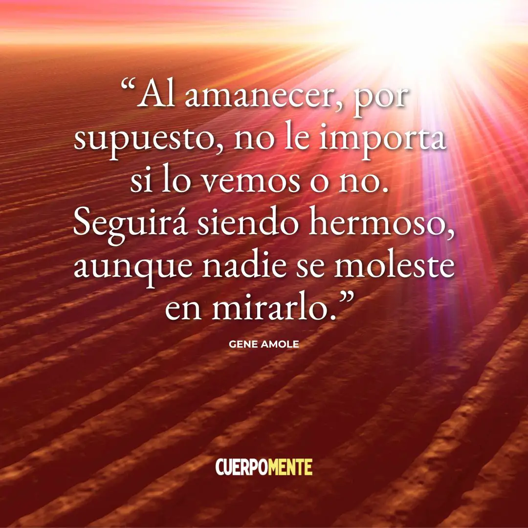 Frases del amanecer. Gene Amole