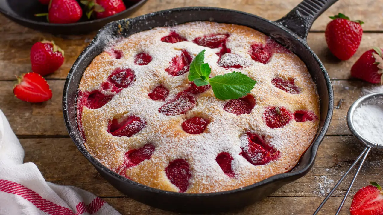 tarta de fresas sin horno