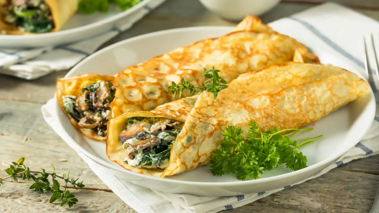 crepes de queso cottage