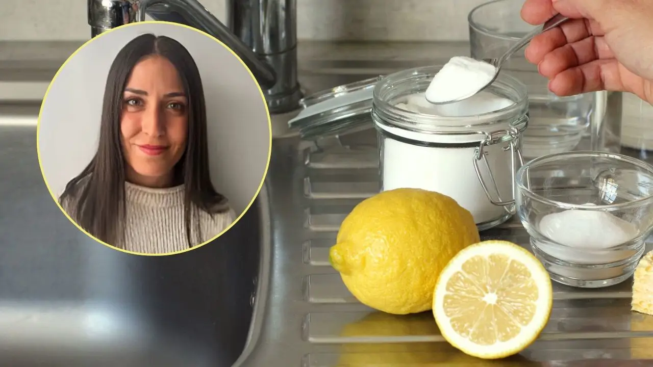 Eli Jiménez - truco para limpiar fregadero limón y bicarbonato