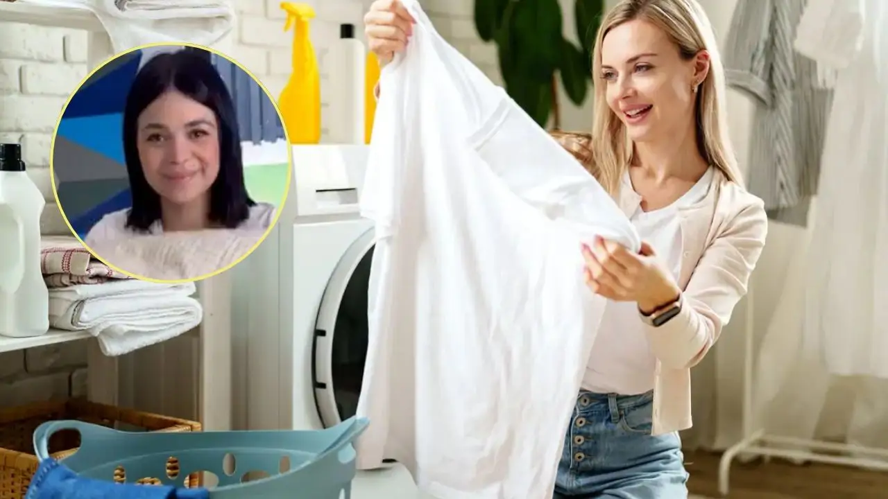 Mujer mirando ropa blanca, experta Veruska Gómez