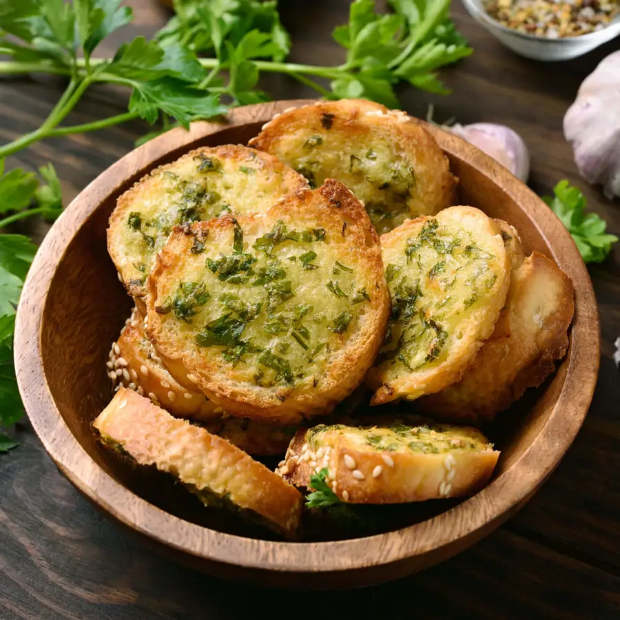 chips de pan de ajo