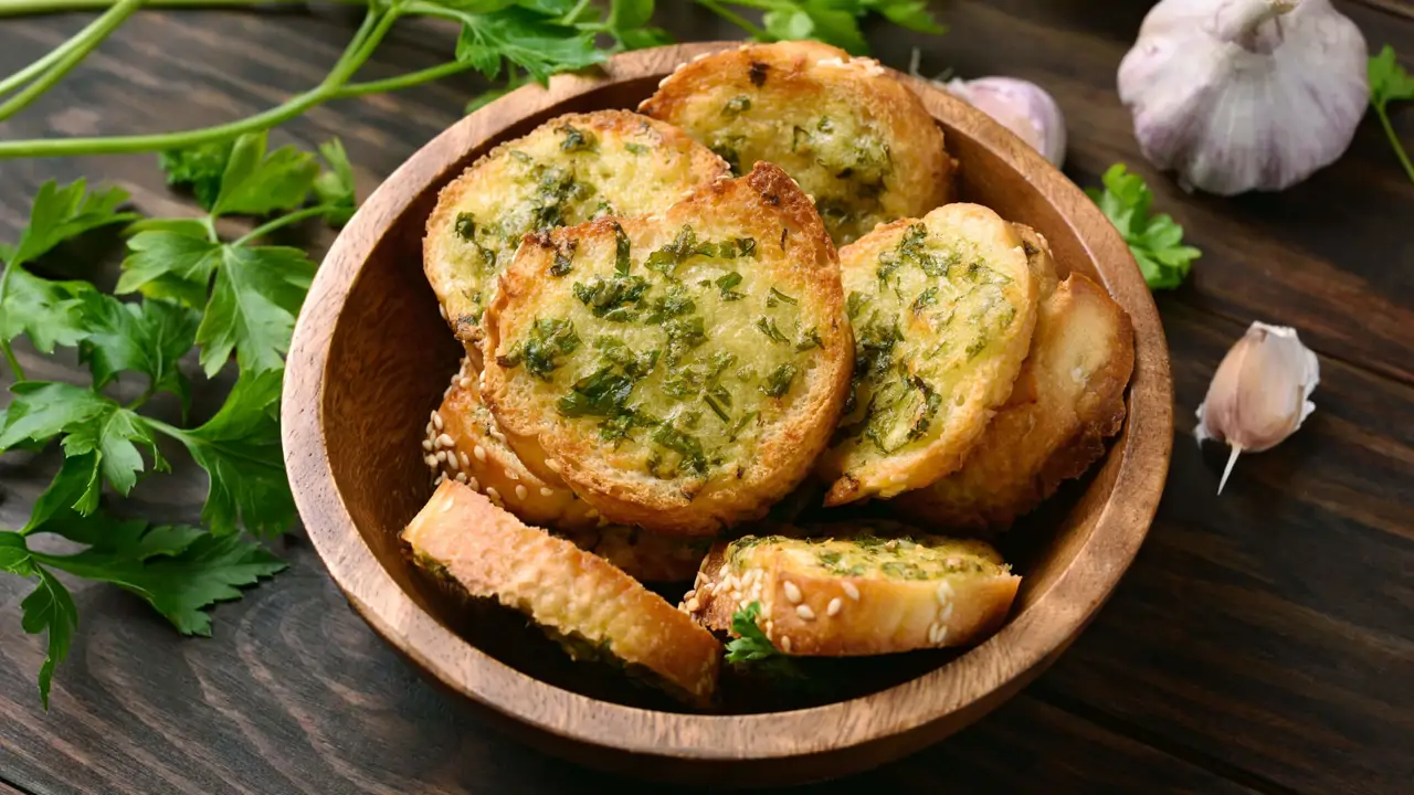 Chips de pan de ajo: el aperitivo saciante y delicioso para aprovechar el pan duro