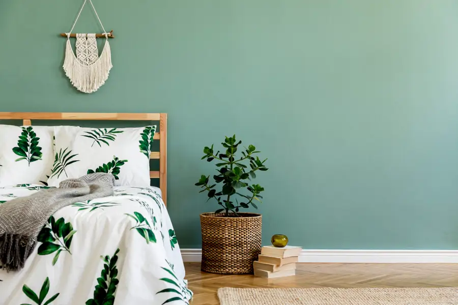 dormitorio verde