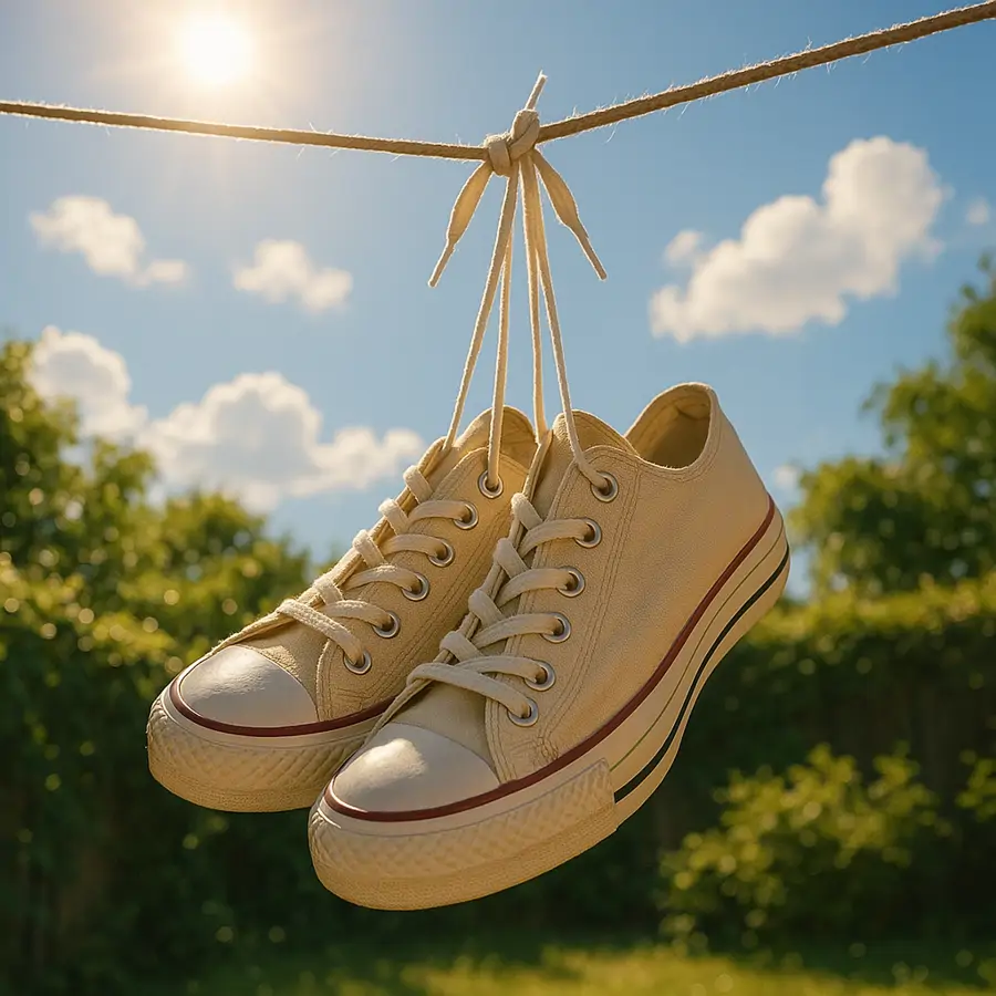 Zapatillas secándose
