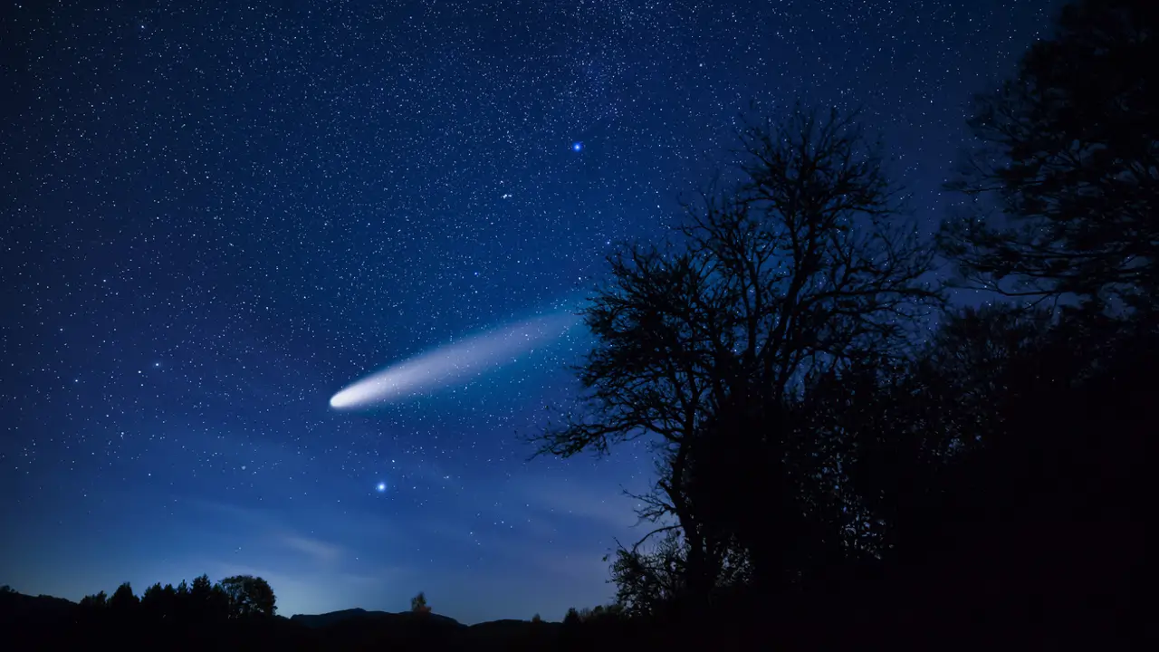 Dos cometas, Swan y Lemmon, coinciden en el cielo de octubre y uno tiene  una cola como 2 lunas llenas, image size:1280x720